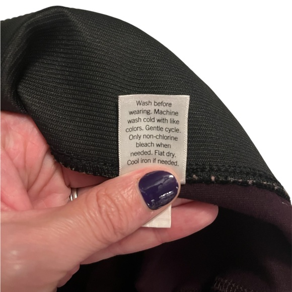 Nine West Burgundy Maroon Wine Ponte Skinny Front Seam Work Leggings Academia XL - Picture 4 of 9